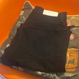 Re/Done Originals, black jeans button fly.